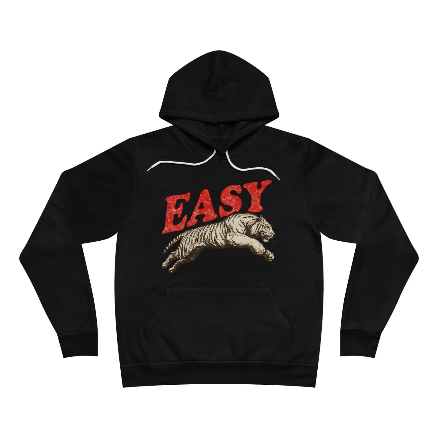 'EASY TIGER' Graphic Cropped Hoodie